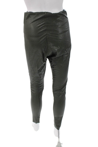 Commando Women Ankle Jeggings Dark Gray Nylon Spandex Size L