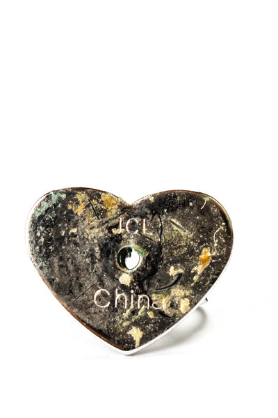 JCL Womens Vintage Silver Tone Rhinestone Star + Moon Fringe Earrings