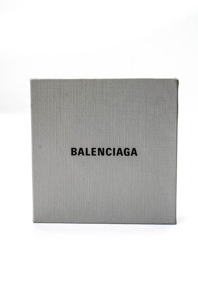 Balenciaga Womens Gold Plated Logo Ball Single Hoop Earring