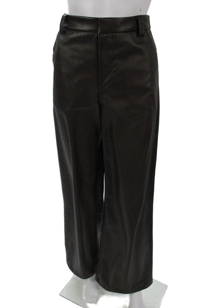 Joes Jeans Women Biker Dress Pants Black Polyurethane Hook & Eye Size 25