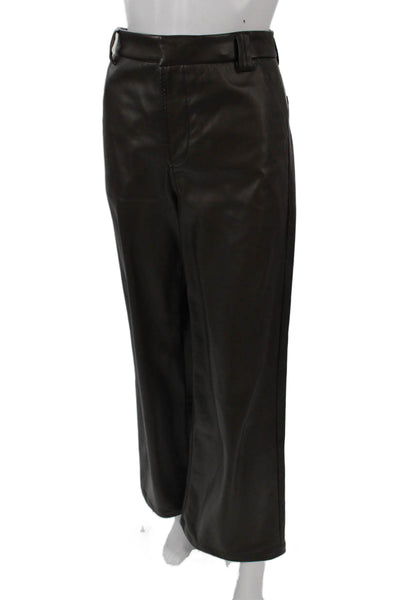 Joes Jeans Women Biker Dress Pants Black Polyurethane Hook & Eye Size 25