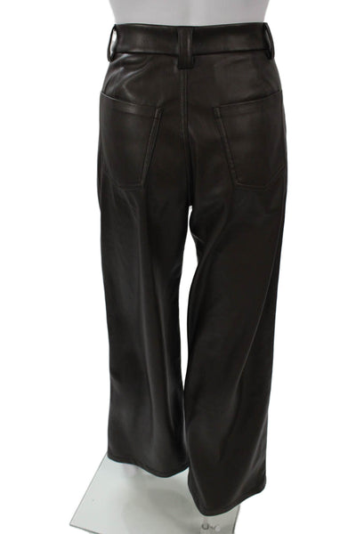 Joes Jeans Women Biker Dress Pants Black Polyurethane Hook & Eye Size 25