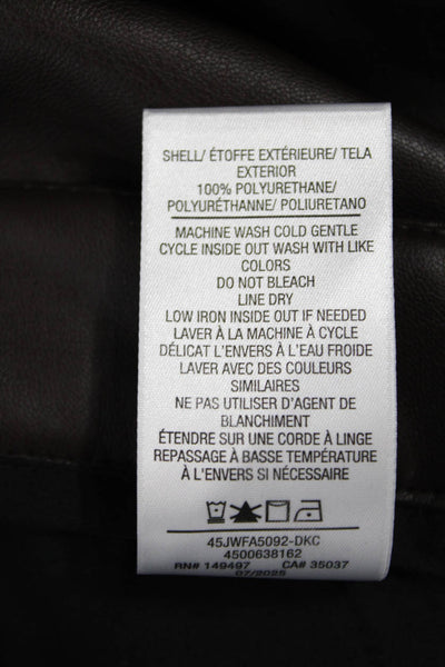 Joes Jeans Women Biker Dress Pants Black Polyurethane Hook & Eye Size 25