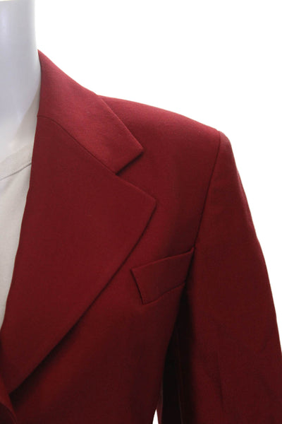 Khaite Womens Button Down Wide Lapel Pant Suit Red Size 4/6