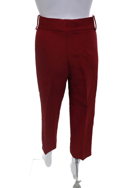 Khaite Womens Button Down Wide Lapel Pant Suit Red Size 4/6