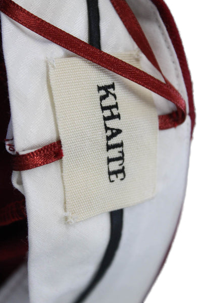 Khaite Womens Button Down Wide Lapel Pant Suit Red Size 4/6