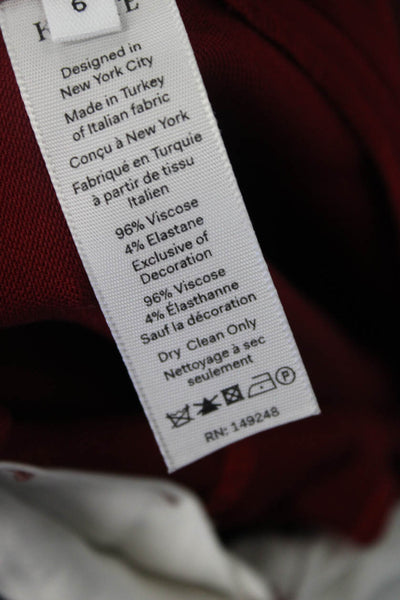 Khaite Womens Button Down Wide Lapel Pant Suit Red Size 4/6