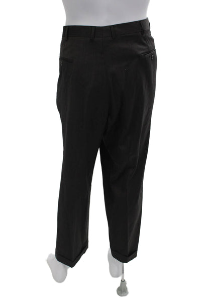 Hart Schaffner Marx Men Dark Gray 2 Piece Suit Big & Tall Polyester Size 48