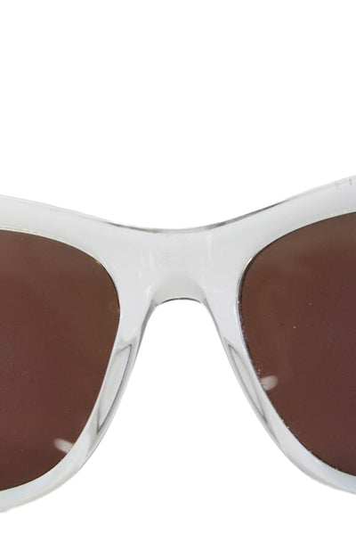 Oliver Peoples Womens Transparent Cat Eye Sunglasses Clear Size 53-18 145mm