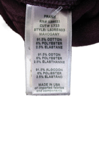 Frame Women Ankle Skinny Jeans Purple Mid Rise Button Size 24