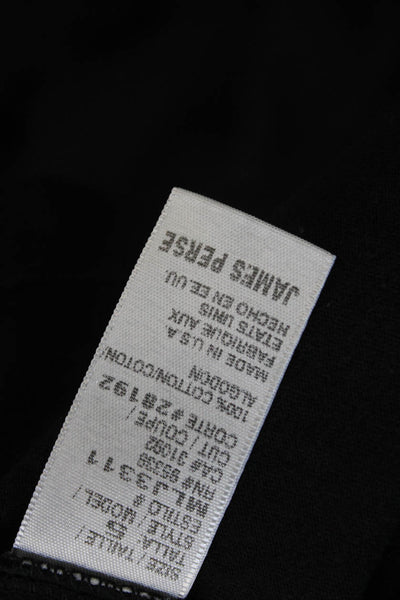 Standard James Perse Mens Black Cotton Short Sleeve T-Shirt Designer Size 5