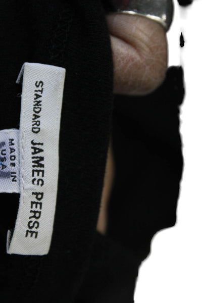 Standard James Perse Mens Tee Black Cotton Crewneck Big & Tall Size 5