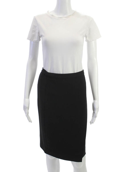 J Crew Women Straight Pencil Skirt Black Petite Size 00