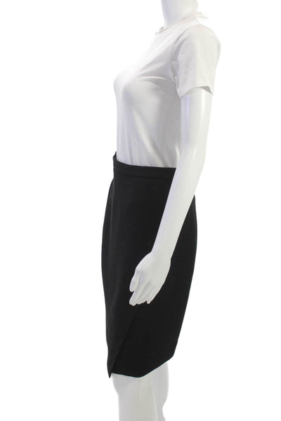 J Crew Women Straight Pencil Skirt Black Petite Size 00