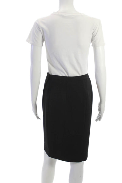 J Crew Women Straight Pencil Skirt Black Petite Size 00