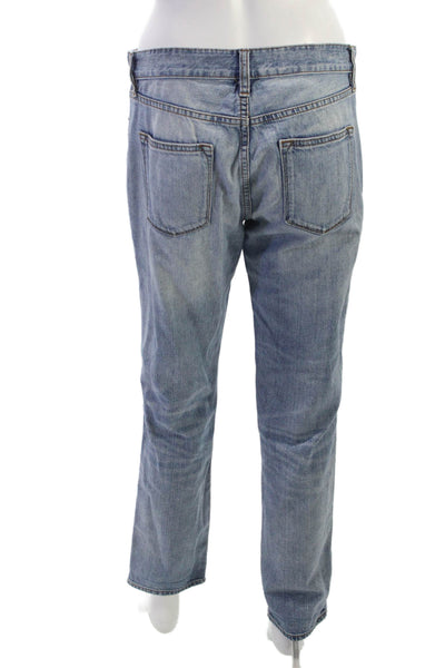 J Crew Womens Boyfriend Jeans Blue Mid Rise 28in 100% Cotton Size 27
