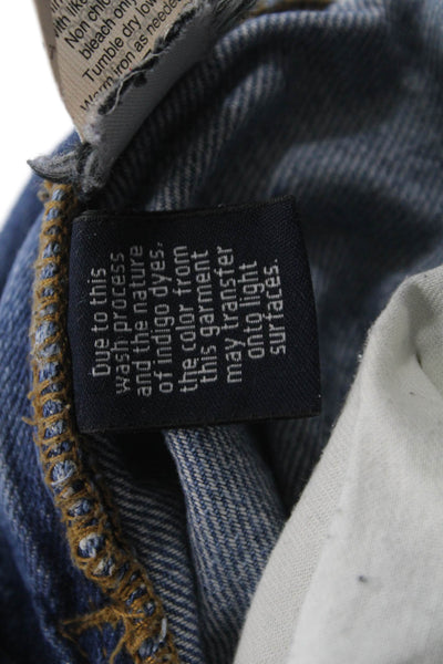 J Crew Womens Boyfriend Jeans Blue Mid Rise 28in 100% Cotton Size 27