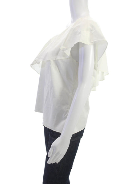 Scripted Women Sleeveless White Blouse Size M