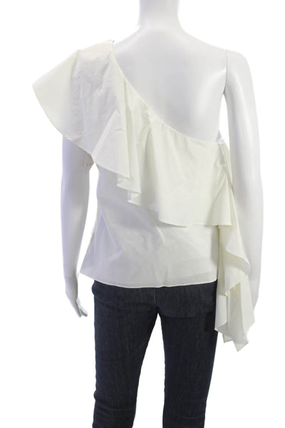 Scripted Women Sleeveless White Blouse Size M