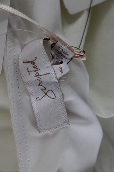 Scripted Women Sleeveless White Blouse Size M