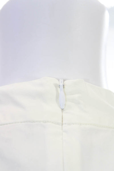 Theory Women White Mock Neck Sleeveless Basic Blouse Size M