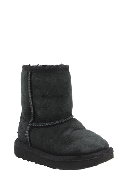 Ugg Toddlers Suede Classic Short II Casual Boots Black Size 7