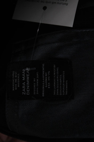 Zara Man Unisex Windbreaker Black Drawstring High Neck Biker Long Sleeve Size S