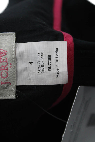 J Crew Unisex Chino Shorts Black Zip Closure Size 4