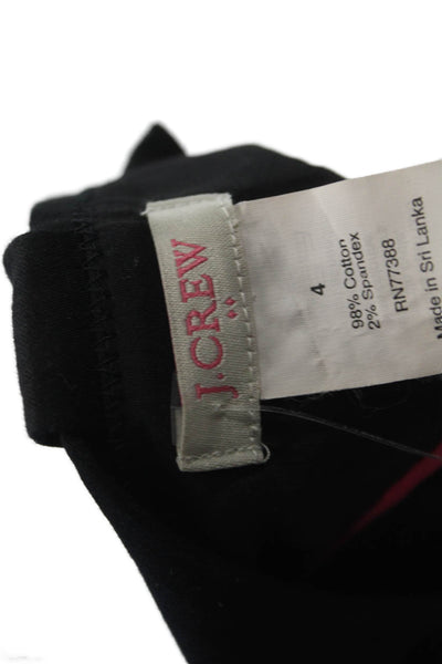 J Crew Unisex Chino Shorts Black Zip Closure Size 4