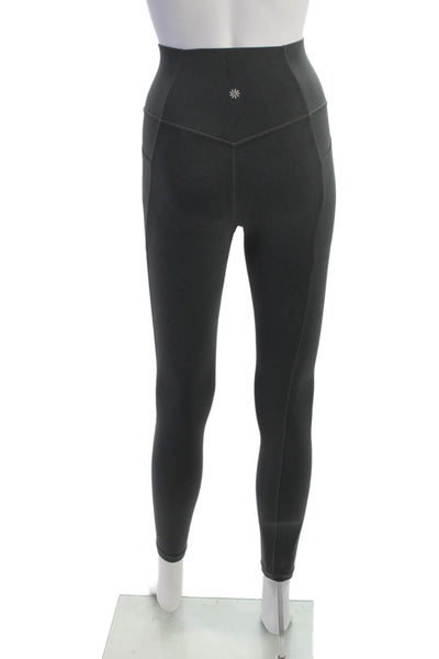 Athleta Womens Black Leggings 75% Nylon 25% Lycra Size 2XS
