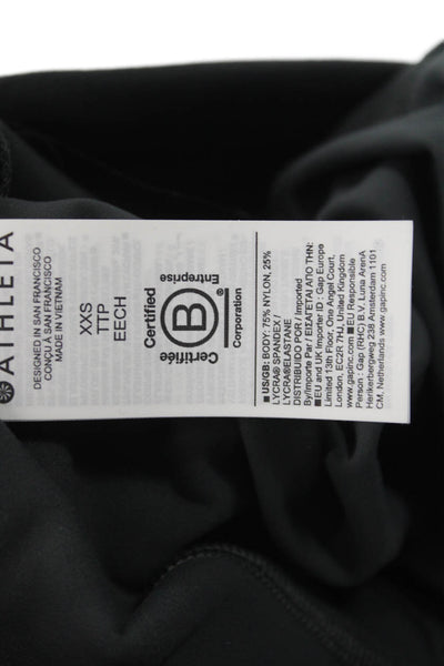 Athleta Womens Black Leggings 75% Nylon 25% Lycra Size 2XS