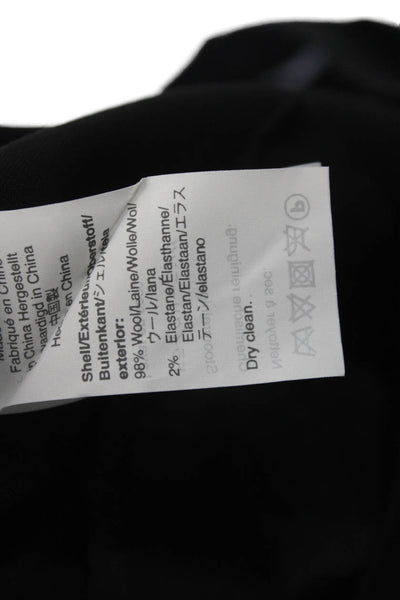 J Crew Womens Paperbag Cropped Ankle Dress Pants Black Wool Size 12