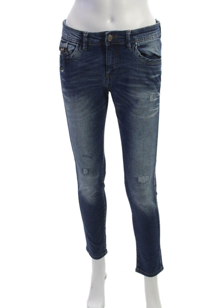 Z1975 Zara Basic Womens Skinny Ankle Jeans Dark Blue Size 8