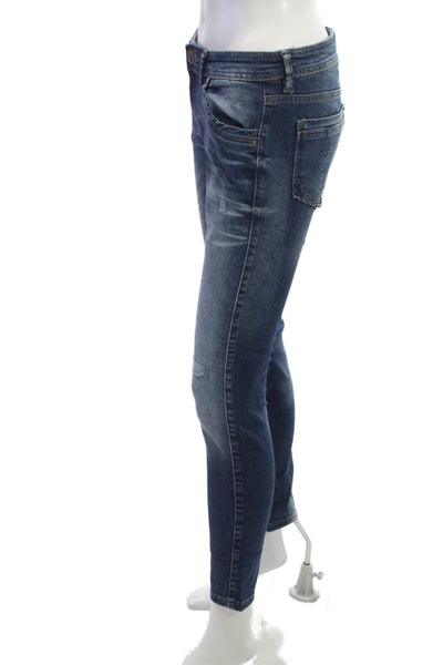 Z1975 Zara Basic Womens Skinny Ankle Jeans Dark Blue Size 8