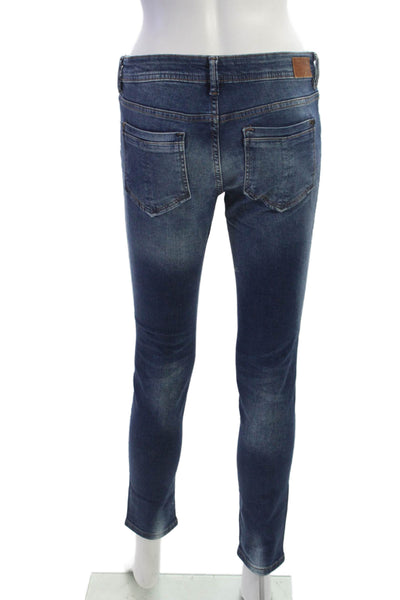 Z1975 Zara Basic Womens Skinny Ankle Jeans Dark Blue Size 8