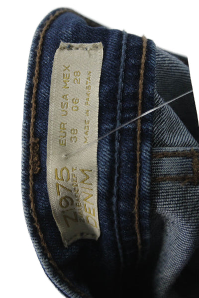 Z1975 Zara Basic Womens Skinny Ankle Jeans Dark Blue Size 8