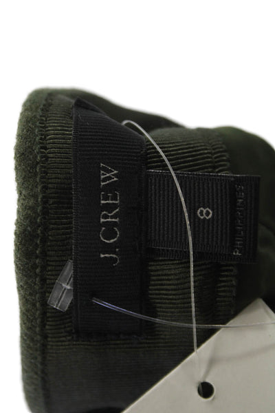 J Crew Womens Mini Pencil Wool Skirt Green Size 8