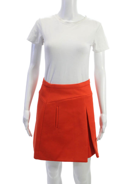 J Crew Womens A-Line Mini Skirt Orange Size 2