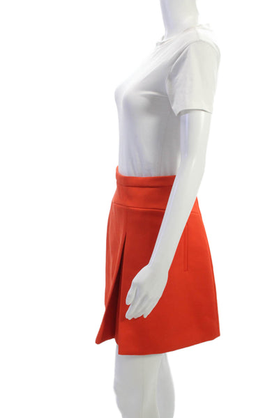 J Crew Womens A-Line Mini Skirt Orange Size 2