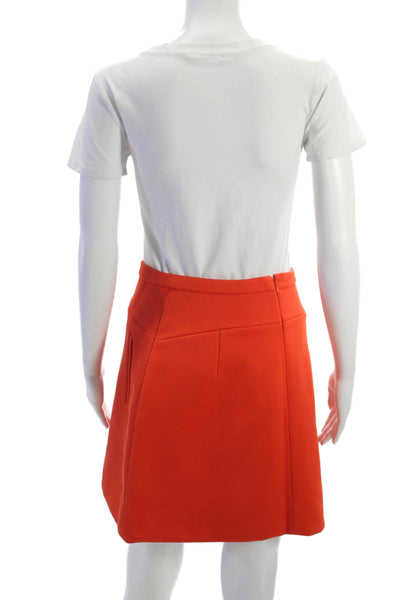 J Crew Womens A-Line Mini Skirt Orange Size 2