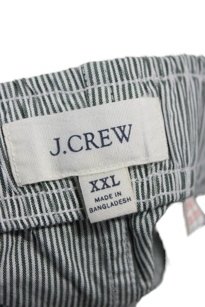 J Crew Womens Striped Pajama Pants Green White Size Extra Extra Large