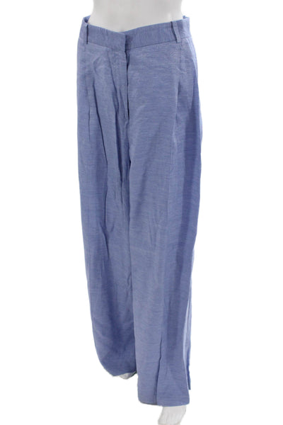 Zara Women Dress Pants Light Blue Viscose Blend Bohemian Size M