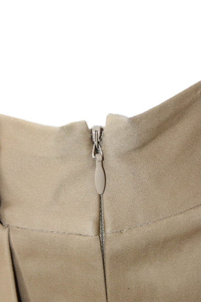 J Crew Unisex Chino Shorts Beige Zip 98% Cotton 2% Spandex Size 4