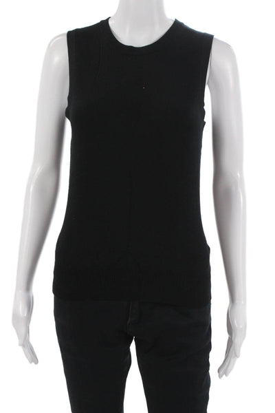 Banana Republic Womens Basic Black Crew Neck Tank Solid Size S
