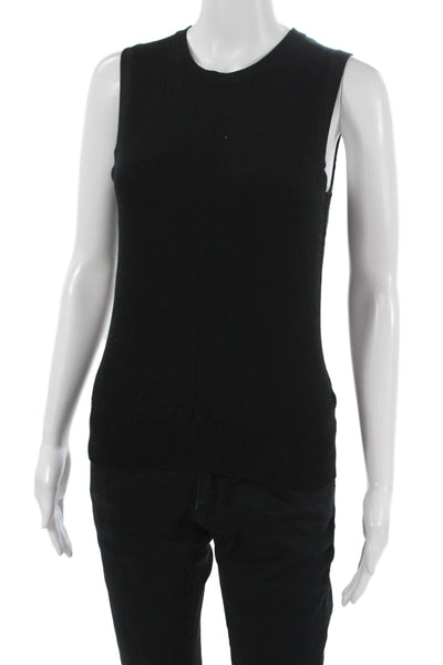 Banana Republic Womens Basic Black Crew Neck Tank Solid Size S
