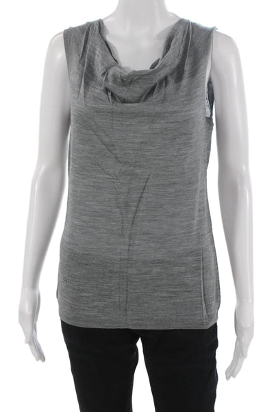 Banana Republic Women Basic Gray Wool Lyocell Sleeveless Tank Size M