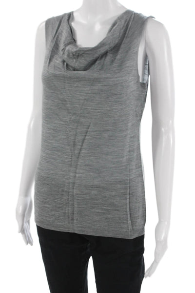 Banana Republic Women Basic Gray Wool Lyocell Sleeveless Tank Size M