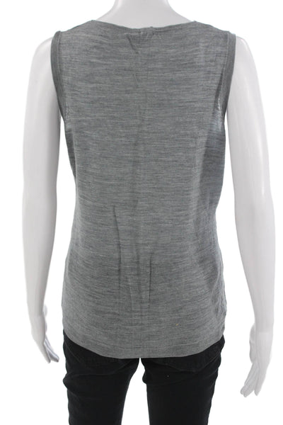 Banana Republic Women Basic Gray Wool Lyocell Sleeveless Tank Size M