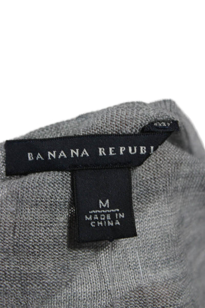 Banana Republic Women Basic Gray Wool Lyocell Sleeveless Tank Size M