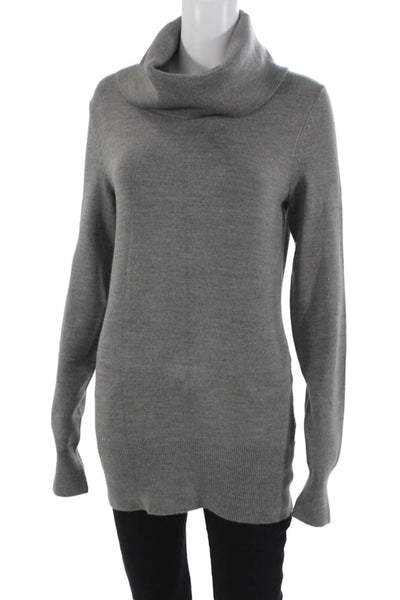 French Connection Unisex Pullover Turtleneck Cashmere Sweater Gray Size M